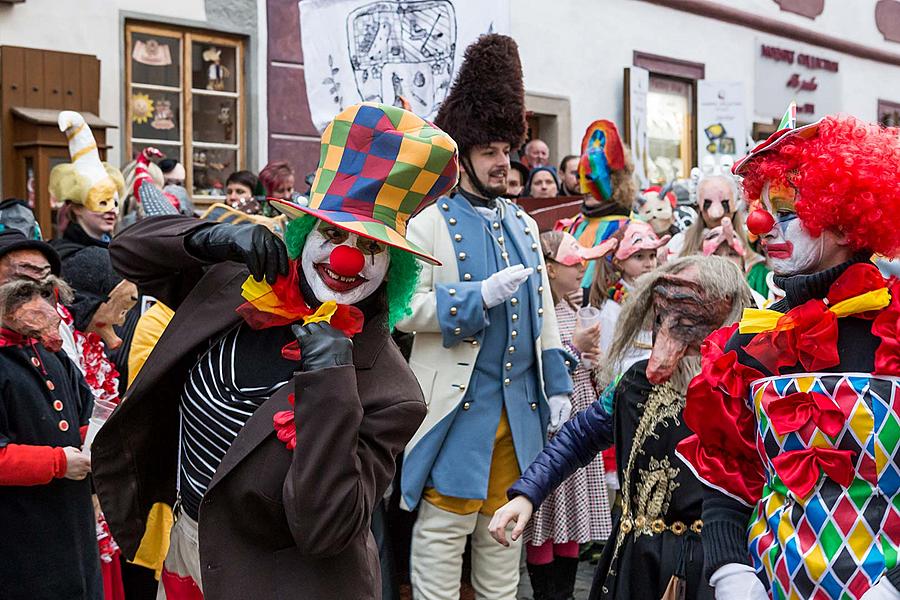 Carnival parade in Český Krumlov, 13th February 2018