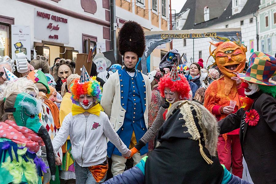 Masopustní průvod v Českém Krumlově, 13. února 2018