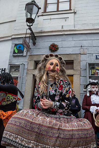 Masopustní průvod v Českém Krumlově, 13. února 2018