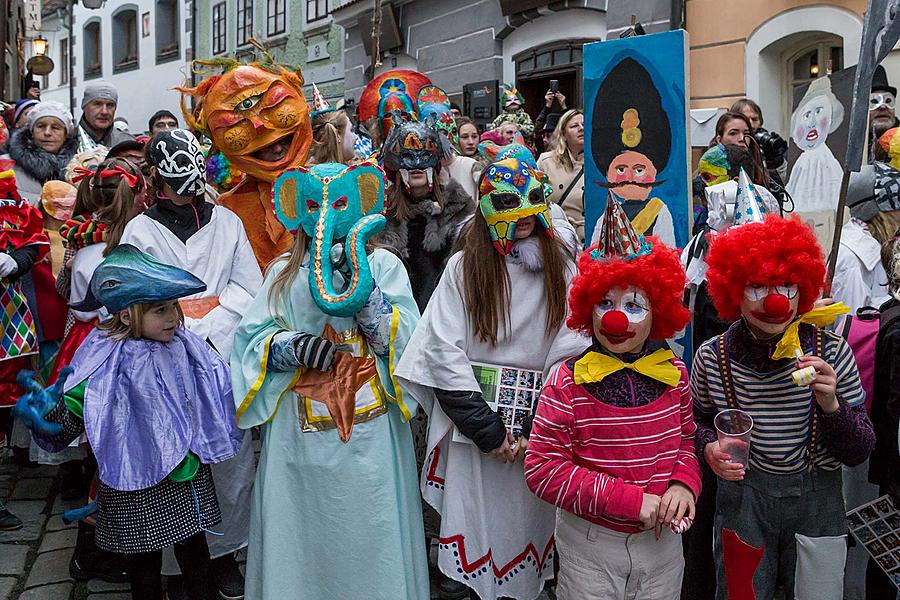 Masopustní průvod v Českém Krumlově, 13. února 2018