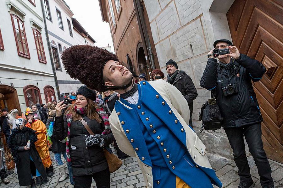 Carnival parade in Český Krumlov, 13th February 2018