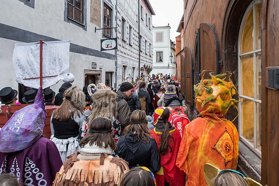 Masopustní průvod v Českém Krumlově, 13. února 2018