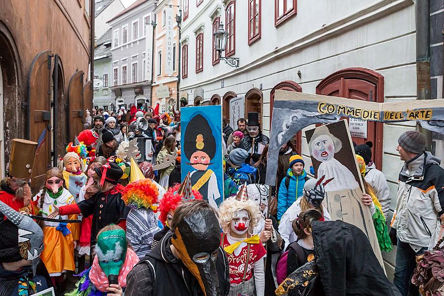 Masopustní průvod v Českém Krumlově, 13. února 2018