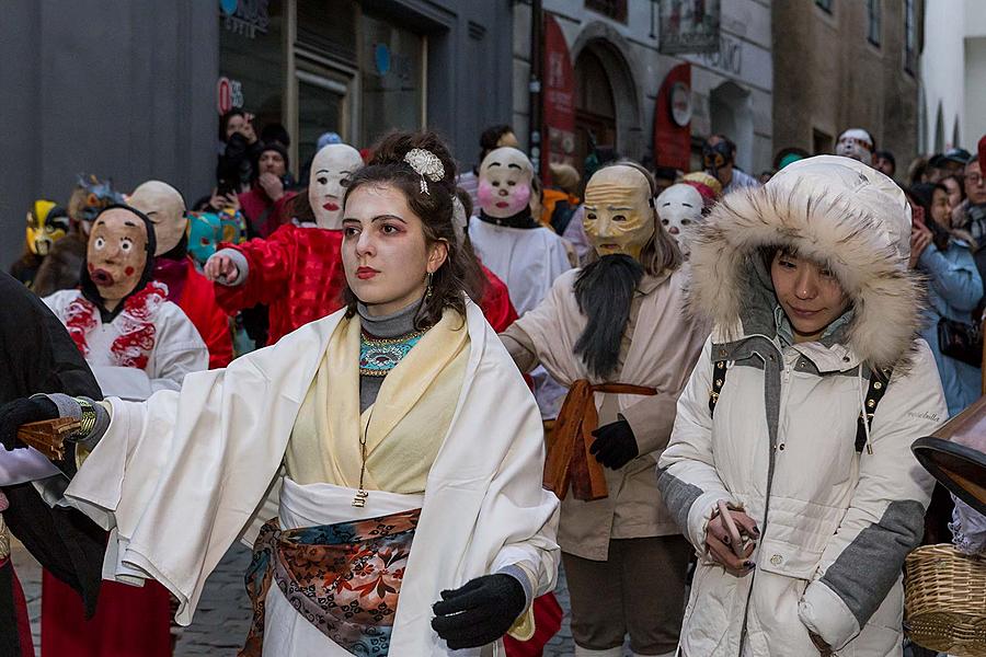 Masopustní průvod v Českém Krumlově, 13. února 2018