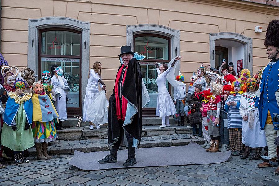 Masopustní průvod v Českém Krumlově, 13. února 2018