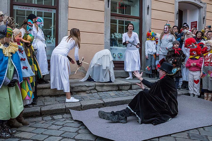 Masopustní průvod v Českém Krumlově, 13. února 2018