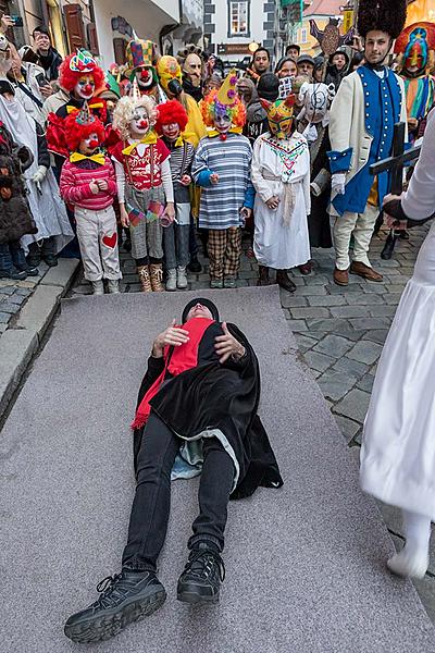 Masopustní průvod v Českém Krumlově, 13. února 2018