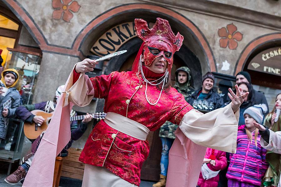 Carnival parade in Český Krumlov, 13th February 2018