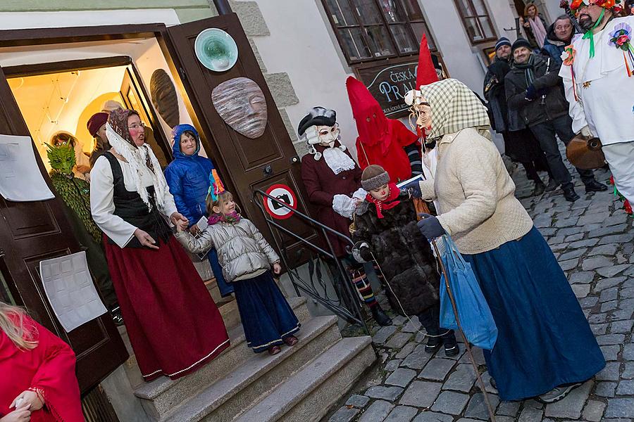 Masopustní průvod v Českém Krumlově, 13. února 2018