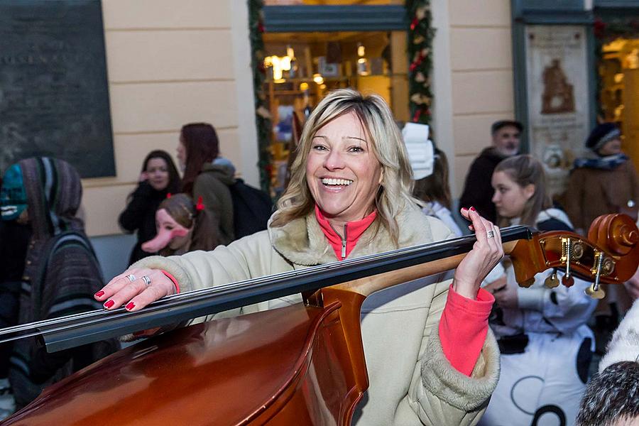 Carnival parade in Český Krumlov, 13th February 2018