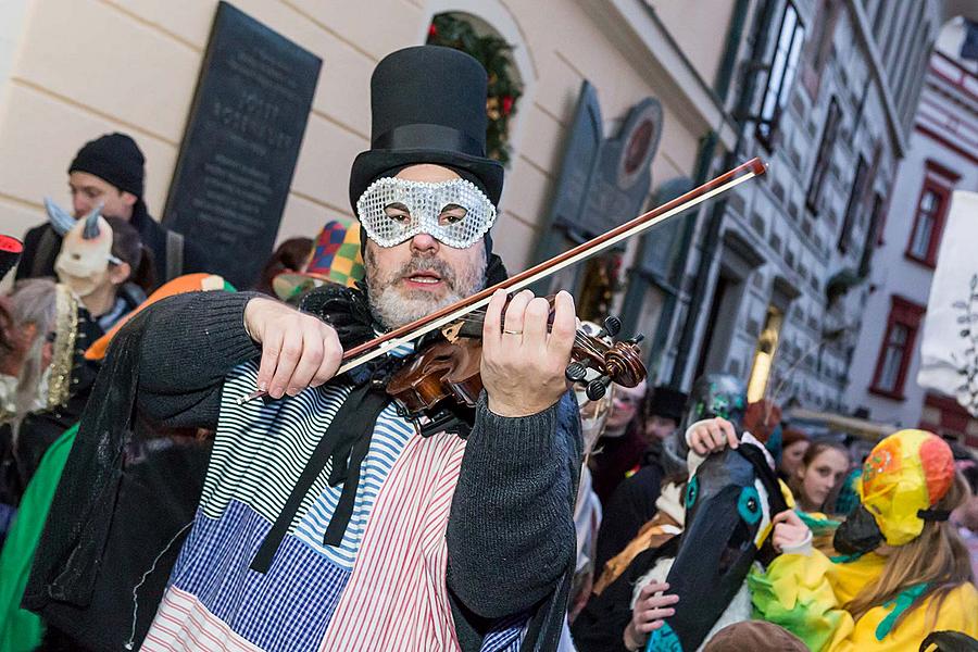 Masopustní průvod v Českém Krumlově, 13. února 2018