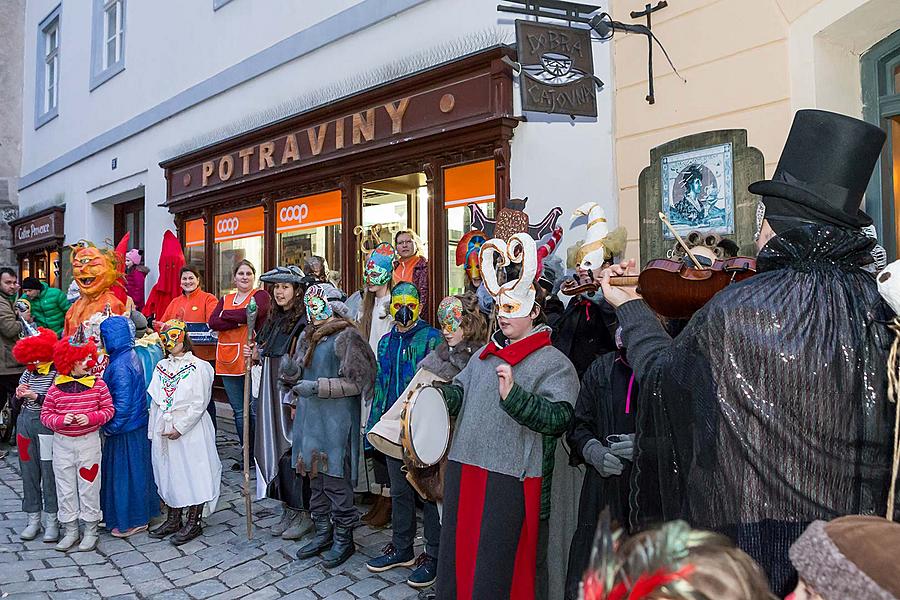 Masopustní průvod v Českém Krumlově, 13. února 2018