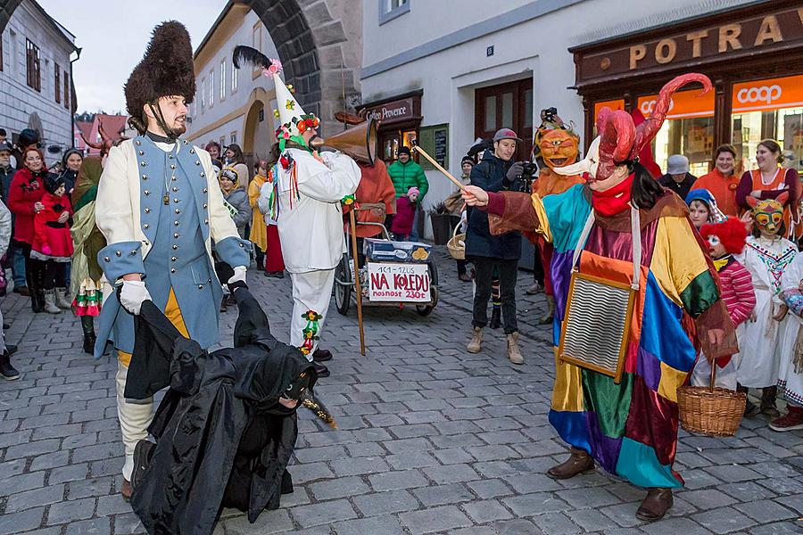 Masopustní průvod v Českém Krumlově, 13. února 2018