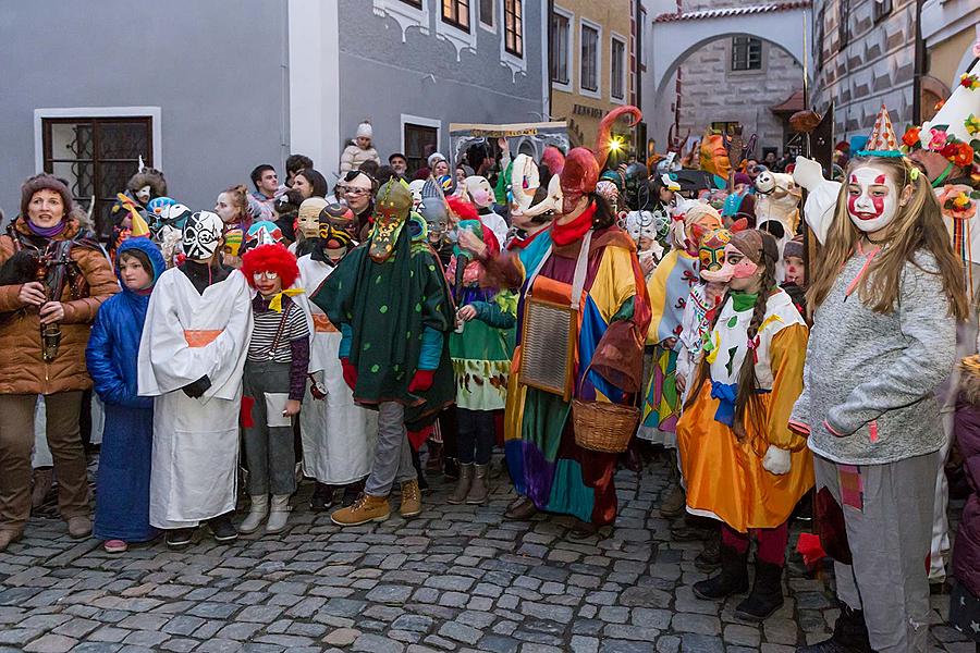 Masopustní průvod v Českém Krumlově, 13. února 2018