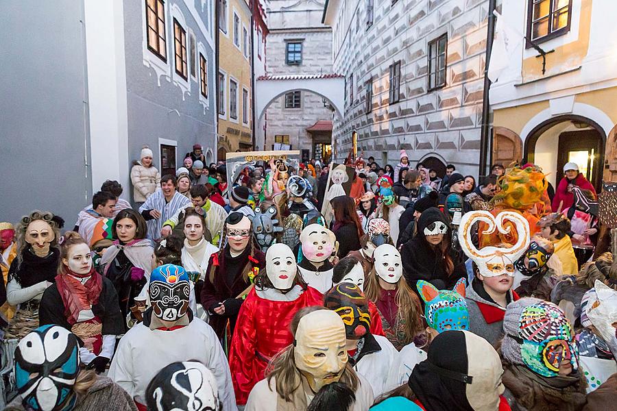 Carnival parade in Český Krumlov, 13th February 2018