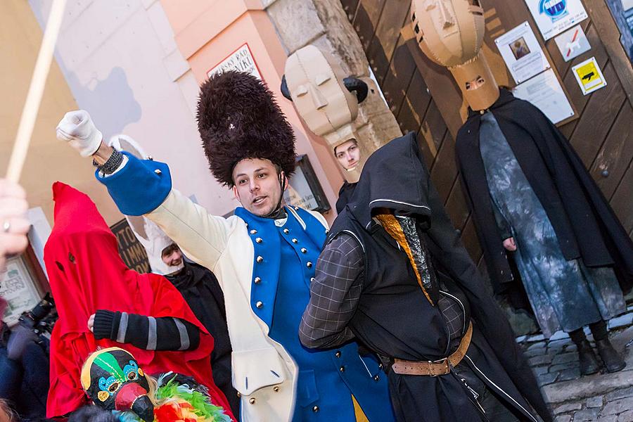 Carnival parade in Český Krumlov, 13th February 2018