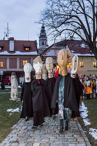 Masopustní průvod v Českém Krumlově, 13. února 2018