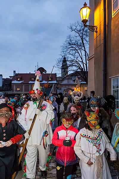 Masopustní průvod v Českém Krumlově, 13. února 2018