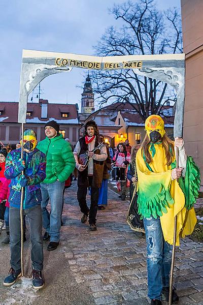 Carnival parade in Český Krumlov, 13th February 2018