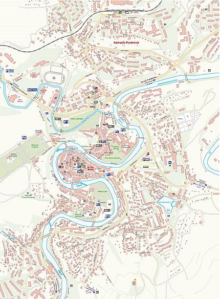 Mapa města Český Krumlov