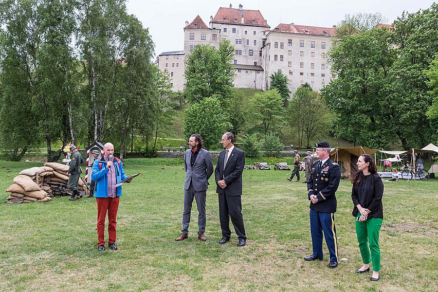 Festakt anlässlich des 73. Jahrestages des Endes des Zweiten Weltkriegs - Letzter Kampf, Český Krumlov 5.5.2018