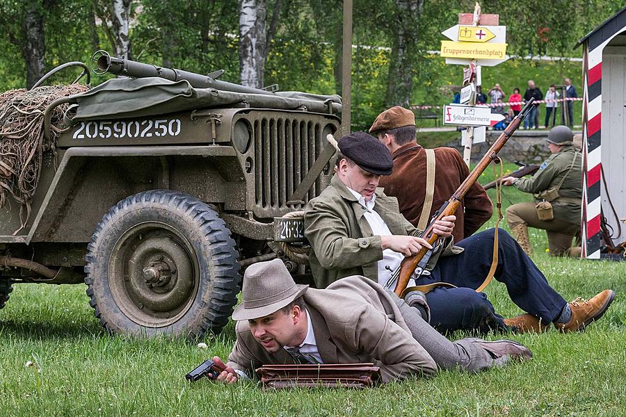 Slavnostní akt u příležitosti 73. výročí konce 2. světové války - Poslední bitva, Jelení zahrada v Českém Krumlově 5.5.2018