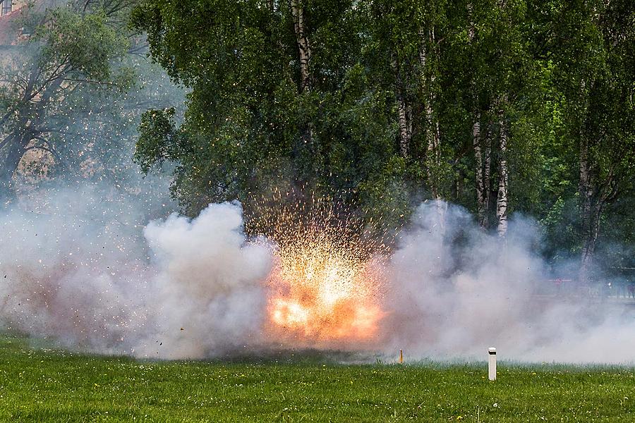 Slavnostní akt u příležitosti 73. výročí konce 2. světové války - Poslední bitva, Jelení zahrada v Českém Krumlově 5.5.2018