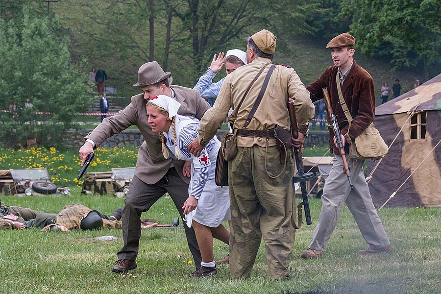 Festakt anlässlich des 73. Jahrestages des Endes des Zweiten Weltkriegs - Letzter Kampf, Český Krumlov 5.5.2018