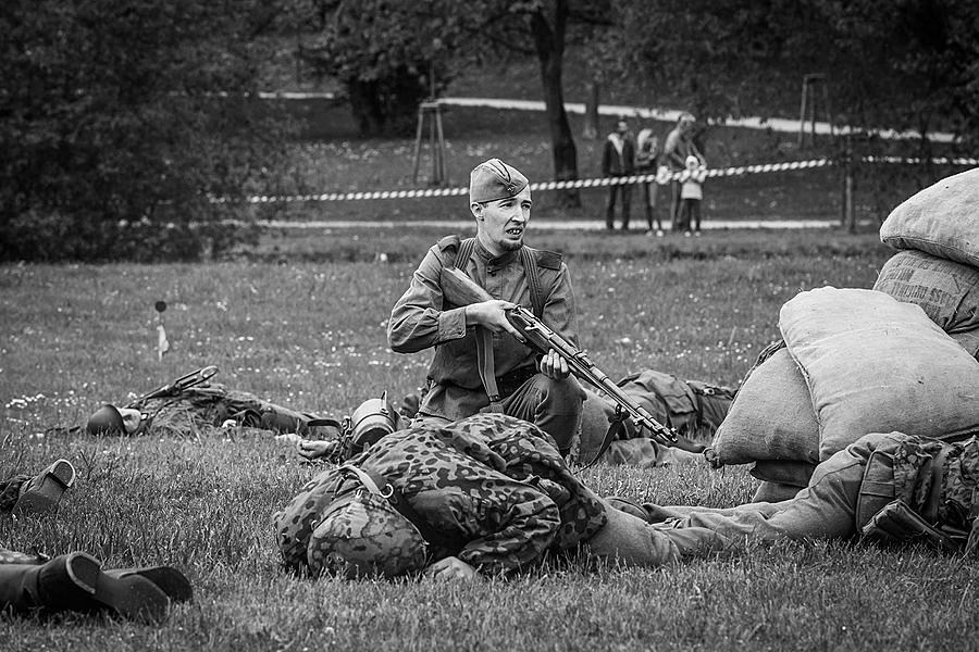 Festakt anlässlich des 73. Jahrestages des Endes des Zweiten Weltkriegs - Letzter Kampf, Český Krumlov 5.5.2018