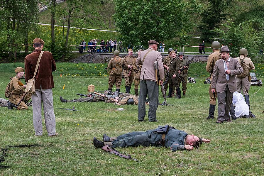 Festakt anlässlich des 73. Jahrestages des Endes des Zweiten Weltkriegs - Letzter Kampf, Český Krumlov 5.5.2018