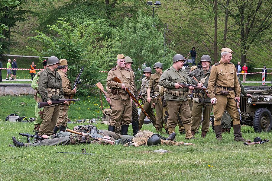 Festakt anlässlich des 73. Jahrestages des Endes des Zweiten Weltkriegs - Letzter Kampf, Český Krumlov 5.5.2018