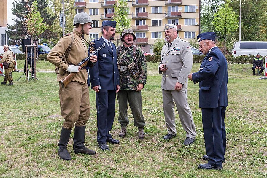 Slavnostní akt u příležitosti 73. výročí konce 2. světové války - Poslední bitva, Jelení zahrada v Českém Krumlově 5.5.2018