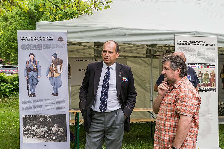 Slavnostní akt u příležitosti 73. výročí konce 2. světové války - Poslední bitva, Jelení zahrada v Českém Krumlově 5.5.2018