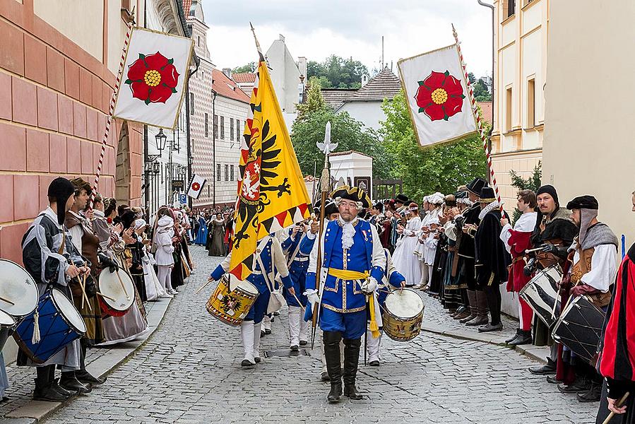 Fest der fünfblättrigen Rose ®, Český Krumlov, Sonntag 23. 6. 2018