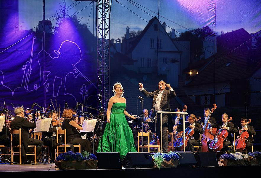 Piotr Beczała (tenor) a Sondra Radvanovsky (soprán), PKF – Prague Philharmonia, Leoš Svárovský (dirigent), Mezinárodní hudební festival Český Krumlov 21.7.2018