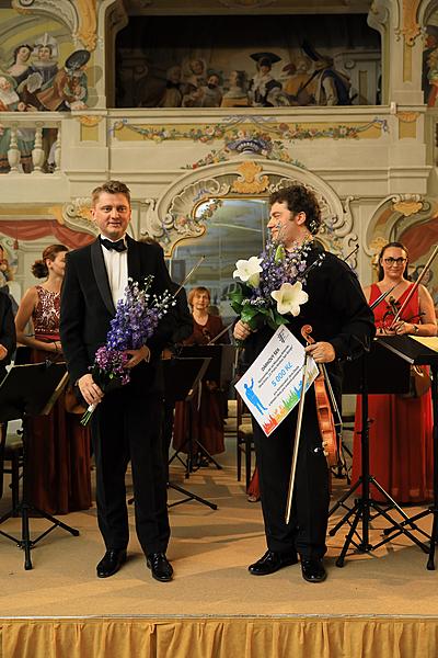 Miroslav Ambroš (housle) a Jaroslaw Nadrzycki (housle), Jihočeská filharmonie, Jan Kučera (dirigent), Mezinárodní hudební festival Český Krumlov 24.7.2018