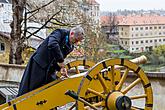 Oslava 100 let republiky v Českém Krumlově, Schwarzenberská granátnická garda - slavnostní salva nad městem, 28.10.2018, foto: Lubor Mrázek