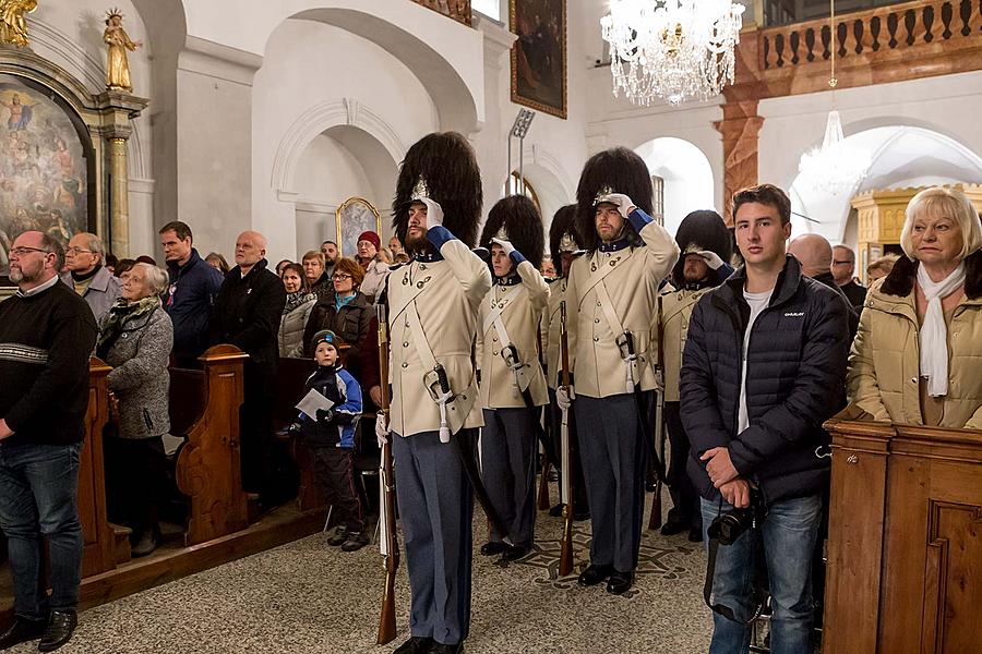 Oslava 100 let republiky v Českém Krumlově, slavnostní koncert 100 let od rozeznění varhan klášterního kostela českou státní hymnou, 28.10.2018