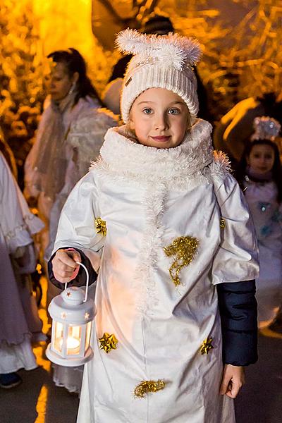 Angelic Procession Through Town Český Krumlov 7.12.2018