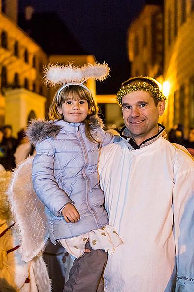 Angelic Procession Through Town Český Krumlov 7.12.2018