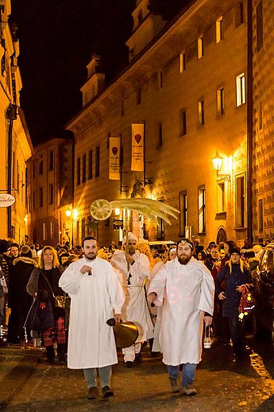 Angelic Procession Through Town Český Krumlov 7.12.2018