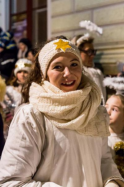 Andělský průvod městem Český Krumlov 7.12.2018