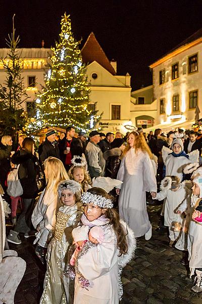 Angelic Procession Through Town Český Krumlov 7.12.2018