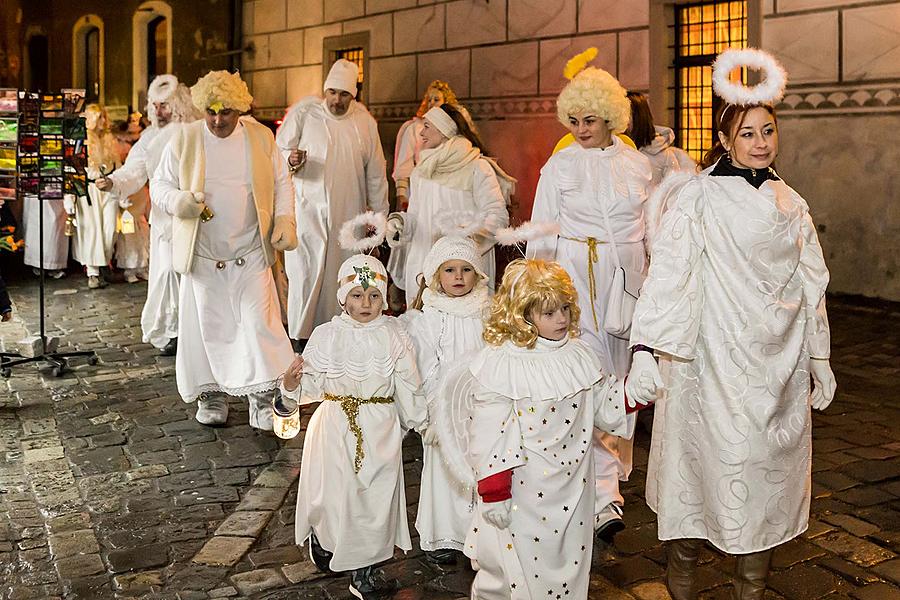 Andělský průvod městem Český Krumlov 7.12.2018