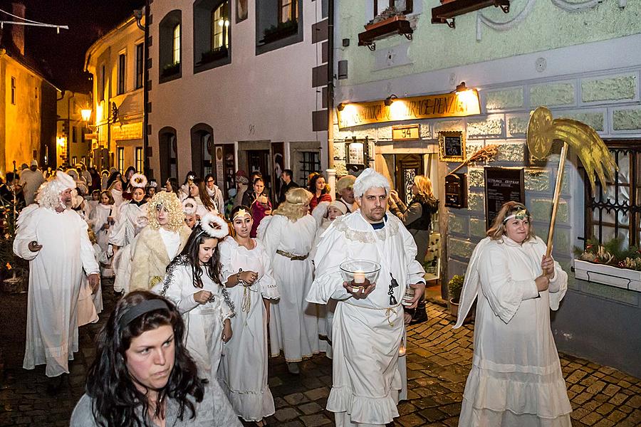 Angelic Procession Through Town Český Krumlov 7.12.2018