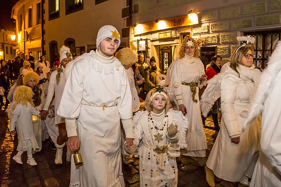 Angelic Procession Through Town Český Krumlov 7.12.2018