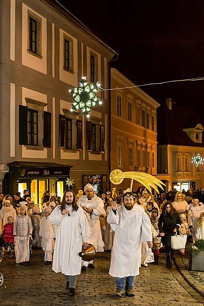 Angelic Procession Through Town Český Krumlov 7.12.2018