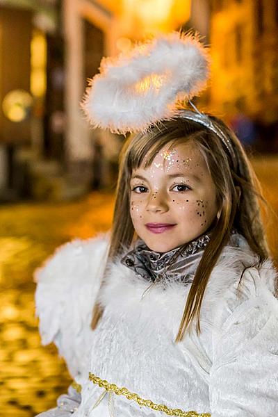 Angelic Procession Through Town Český Krumlov 7.12.2018