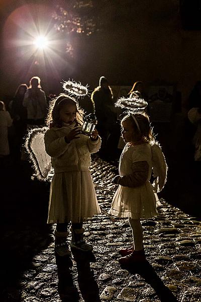 Angelic Procession Through Town Český Krumlov 7.12.2018