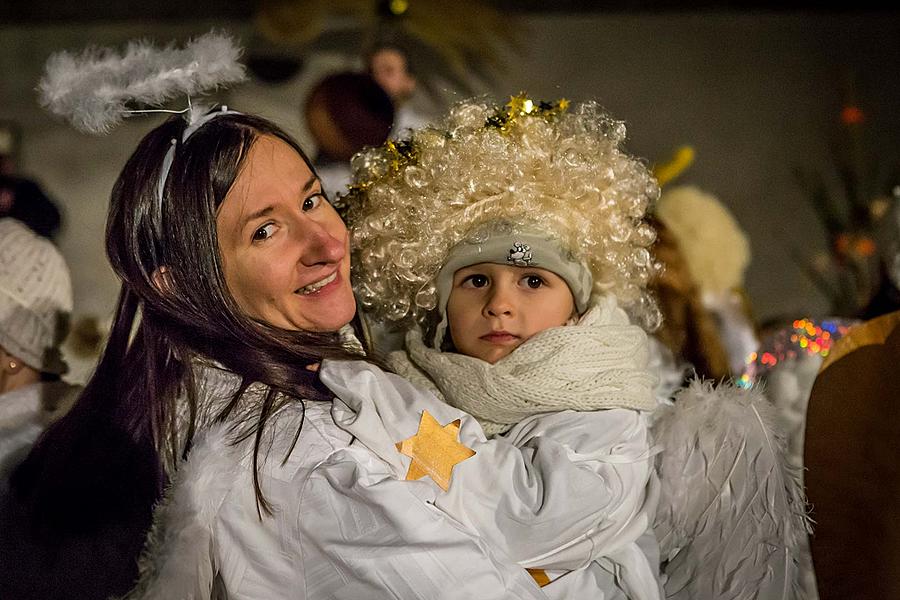 Angelic Procession Through Town Český Krumlov 7.12.2018